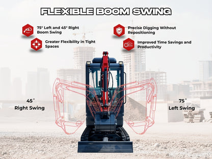 2 Ton TERROR XVIII Mini Excavator, USA KUBOTA D902 Diesel Engine Micro Crawler