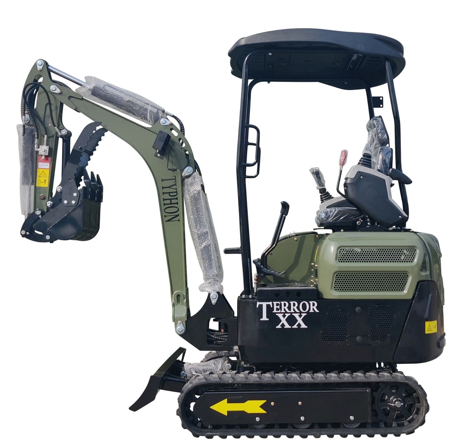 4000 lbs TERROR XX Mini Excavator EPA Kubota D902 Diesel Engine Side Swing New