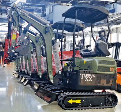 4000 lbs TERROR XX Mini Excavator EPA Kubota D902 Diesel Engine Side Swing New