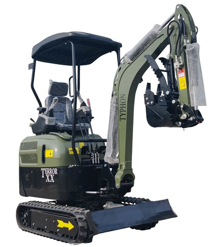 4000 lbs TERROR XX Mini Excavator EPA Kubota D902 Diesel Engine Side Swing New