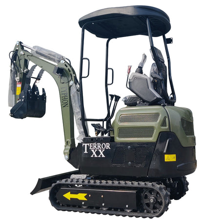 4000 lbs TERROR XX Mini Excavator EPA Kubota D902 Diesel Engine Side Swing New